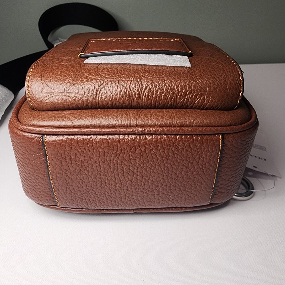 NWT Coach CDC45 Racer Sling Leather Bag Crossbody Vintage Brown - Picture 5 of 6